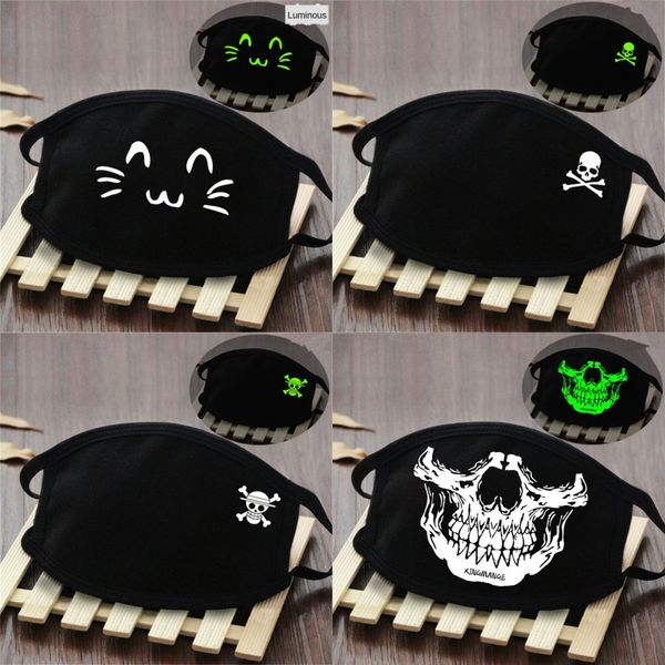 

obi98 ice magic sunscreen triangle skull scarf printing riding half breathable mask balaclavas face bandana multifunctional mask silk sku#19, Black