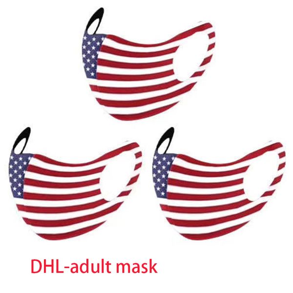 

dhl washable dustproof creative printing cloth mask riding anti-fog outdoor sports mask american flag face mouth cover boom2017