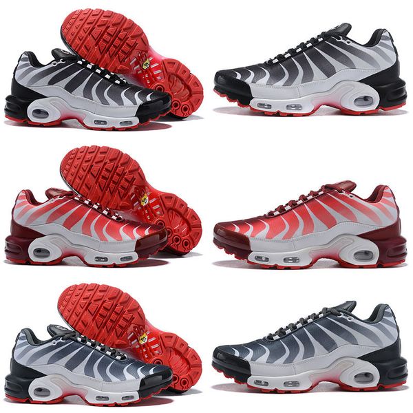 

высокая qaulitys plus tn перед кроссовок new red gray мужчины женщины дети частотные трейнеры, Black