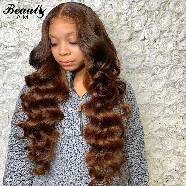 

silk base 4x4 lace closure human hair wigs brazilian virgin brown body wave glueless wig pre plucked with baby hair, Black