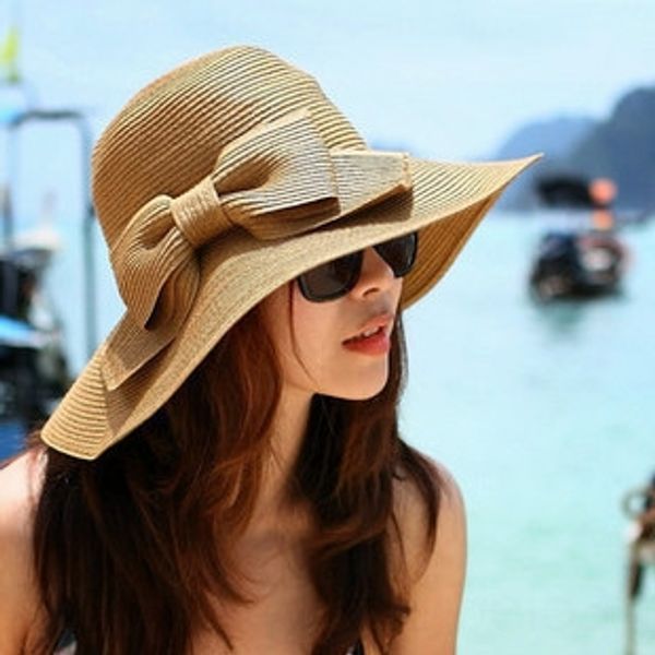 

h428 japanese lafite straw straw women's summer korean style big edge sun hat beach sun hat, Blue;gray