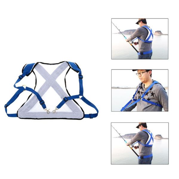 

offshore sea boat fishing shoulder harness breathable vest sprains protector, Black;gray