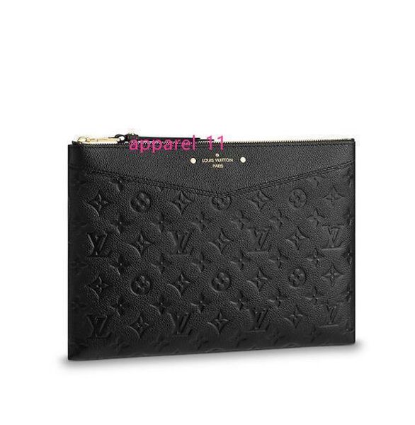 

m62937 daily pouch women real leather long wallet chain wallets compact purse clutches evening key card holders