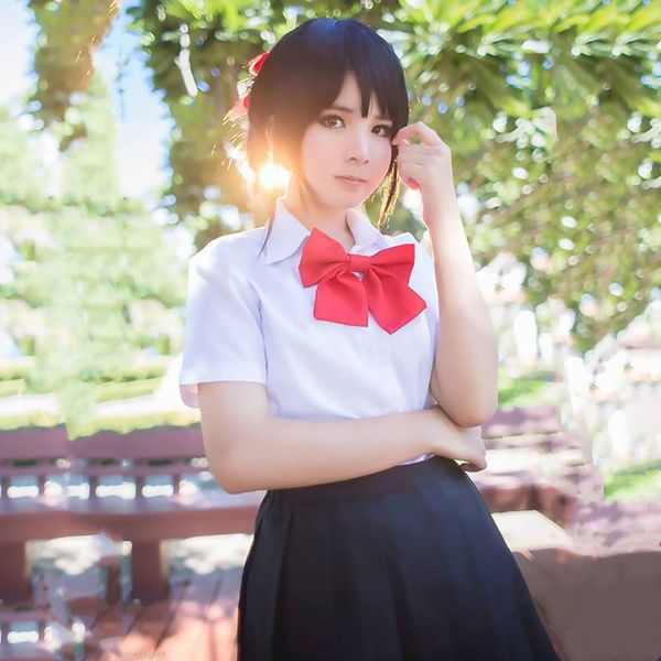 

spv7h japanese cartoon movie your name children's children'sgong shui san ye coswear school cosplaywear japanese cartoon movie you, Black;red