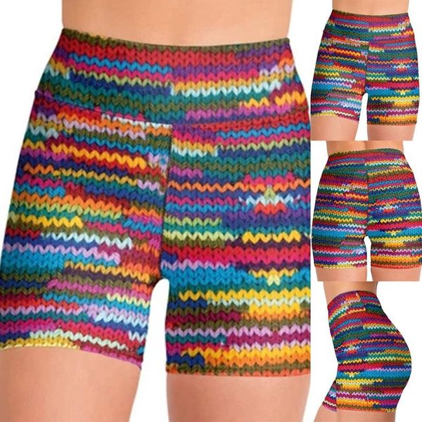 

women high waist yoga short running athletic colorful/football printed yoga shorts pants gym leggings sports shorts fitness l721, White;red