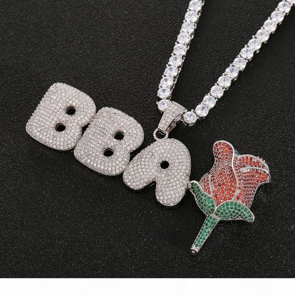 

hip hop выполненное на заказ ожерелье мужчин циркон hip hop ювелирные изделия с gold silver free rope chain