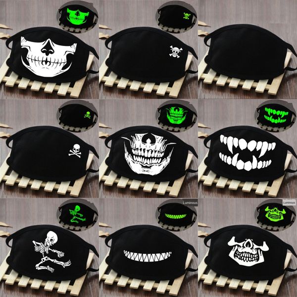 

festival smoke printing masks magic scarves motorcycle bicycle half face mask ghost skull scarf multi use neck ghost half face #593#391#145, Black