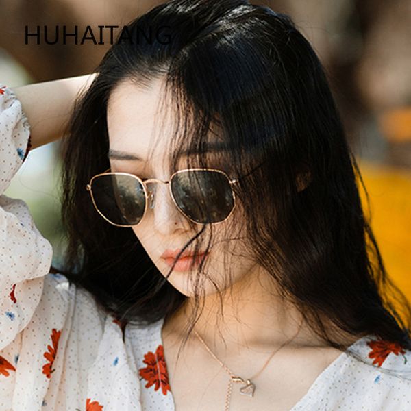 

huhaitang metal fashion colorful sunglasses retro harajuku sunglasses men and women all-match ultra-light glasses cool, White;black