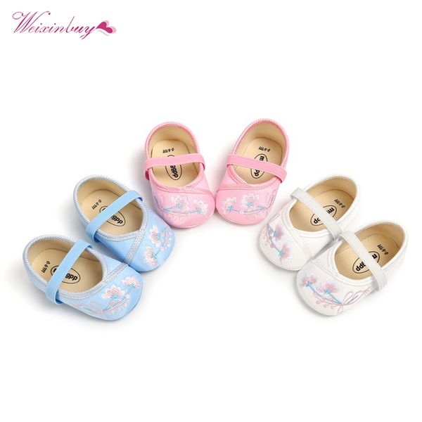 

baby infant shoes girls crib shoes chinese embroidered princess newborn toddler first walkers moccasins soft sole