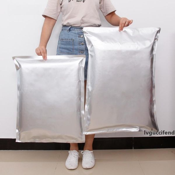

super large aluminum foil bags heat seal packing food bag silver aluminum foil mylar bags food storage lx1105
