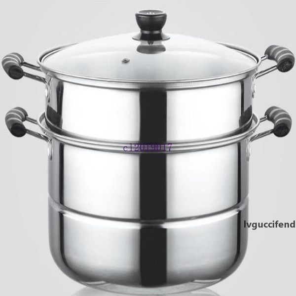 

20pcs stainless steel steamer double layer two layer two layer stainless steel multi-purpose pot steamed soup pot pot