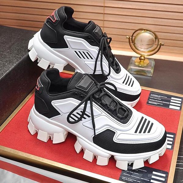 

vintage cloudbust thunder knit sneakers men 's shoes sale fashion brands comfortable shoes lightweight style lace -up casual men shoes, Black