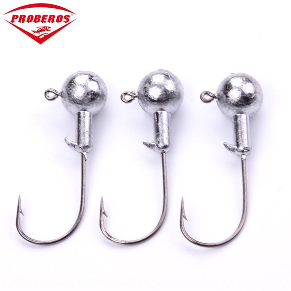 

natural color lead 1-10g fish bass hook soft worm special jig hook bass eat jig002