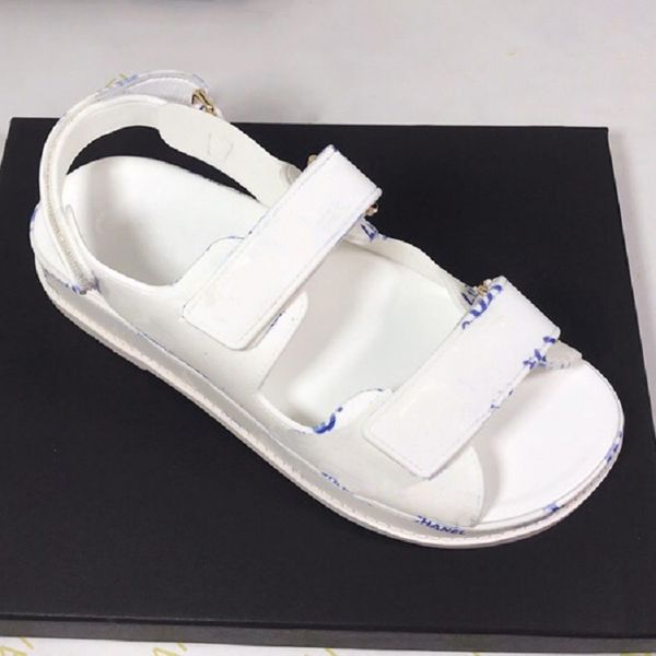 

fashion women sandals summer flats luxury real leather platform designer sandals flats shoes ladies beach shoes 008 49, Black