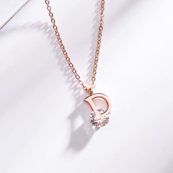 

color gold ins simple jewelry four-leaf clover necklace female tide net red titanium steel rose gold black swan clavicle chain pendant 015, Silver