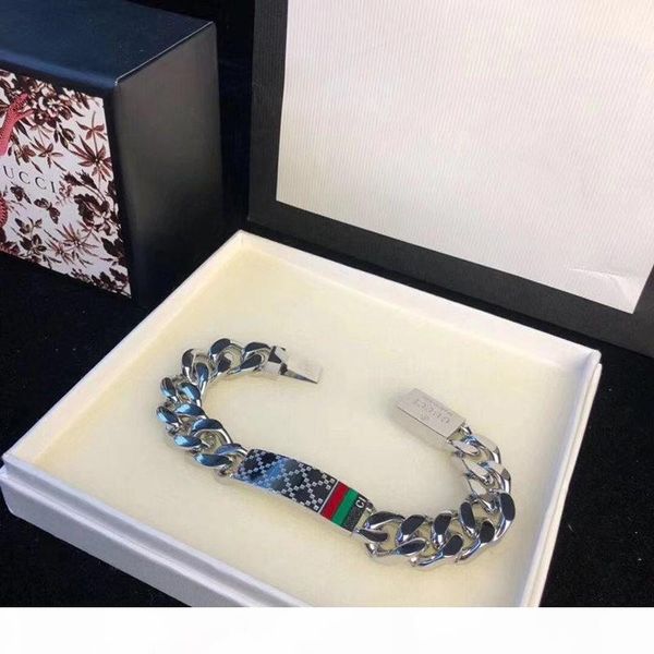 

luxurious chain bracelets for men women titanium steel g bracelet designer bangle fashion silver jewelry lover gift(no box, Black