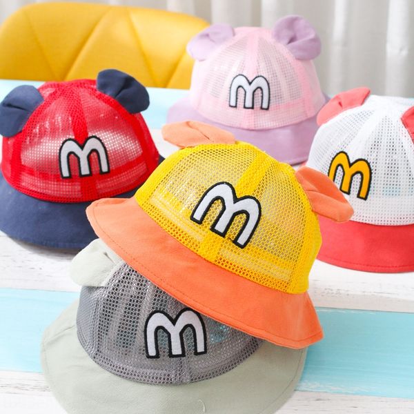

babies' fisherman mesh thinchildren's breathable sun boys' girls fisherman sunscreen sunscreen hat ' hat, Blue;gray