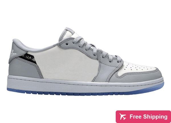 

2020 authentic x 1 low high og basketball shoes men wolf grey sail pn dust white 1s trainers sports zapatos sneakers with box
