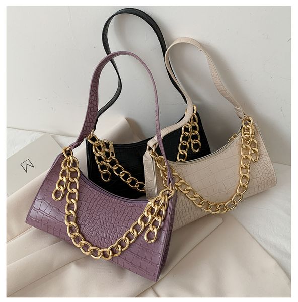 

2020 new purple tote bags for women vintage handbag mini leather shoulder bag retro women bag stone pattern female purse