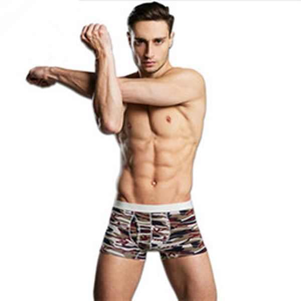 

blackday fashion mens underwear boxers camouflage print cueca masculina cotton male boxer shorts 063, Black;white