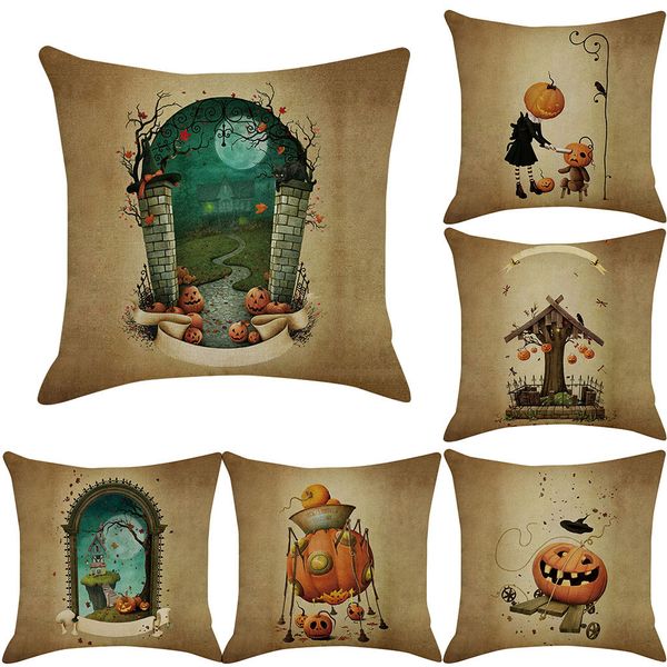 

fall halloween pumpkin waist throw pumpkin cushion covers green pillow cases on the pillows decorative pillowcase