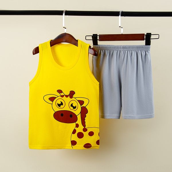 

new vest set two-piece pure cotton summer wear new vest set two-piece pure cotton children's summer children's wear, Blue