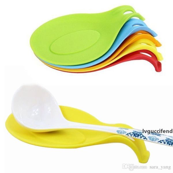 

sell 500pcs spoon reset fda sgs silicone safty dinnerware holder kitchen gadget dining cooking tools cozinha utensil tableware