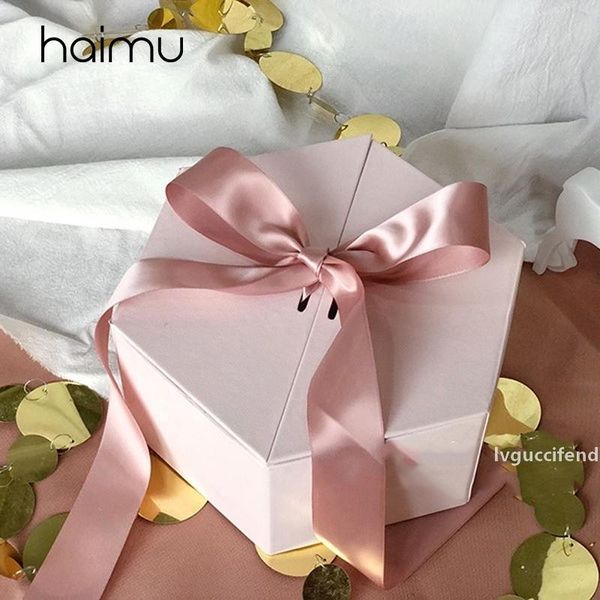 

creative hexagon box baby s birthday gifts packaging box wedding favor decoration gift packing gift flower boxes