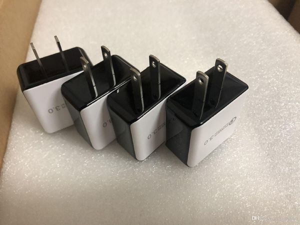 

us eu plug qc 3.0 fast charger travel adapter 18w 12v 1.5a 9v 1.8a power adapter wall charger fast charging dock for samsung