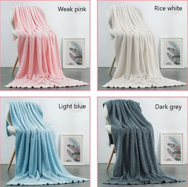 

новый multicolor дополнительный бытовой простой coral velvet полотенце увеличенная утолщенные пляжное полотенце впитывает воду быстро сохнет