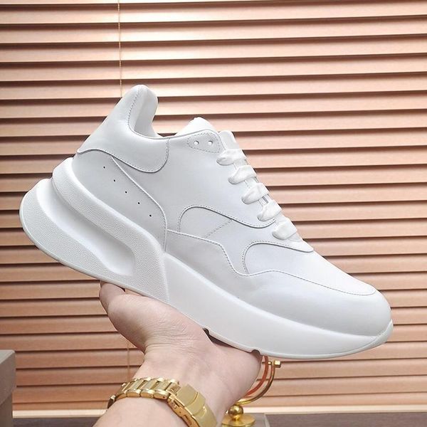 

men shoes casual luxury outdoor shoes with origin box chaussures pour hommes men shoes fashion footwears oversized leather sneaker big size, Black