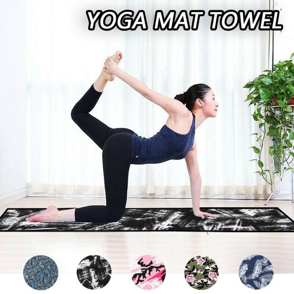 

yoga mat towel 183*63cm printed yoga towel non slip sport fitness exercise pilate workout mat cover for pilates gym blanket