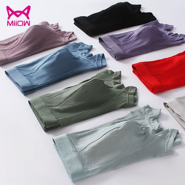 

l70mz cat man miiow men's underwear boxed modal mid-waist large underwear boxer pants size elastic breathable comfortable 4-piece boxer, Black;white