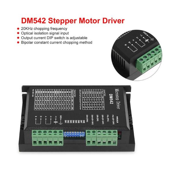 

dm542 stepper motor driver controller for 57 86 series 2-phase digital stepper motor driver dc 24-60 v 4.5a durable