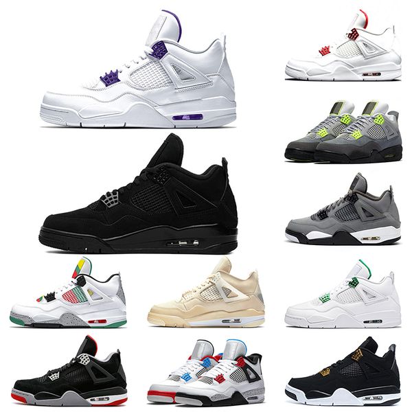 

скидка jumpman 4 4s мужские кроссовки баскетбол обувь sail неон metallic фиолетовый красный rasta легкая атлетика мужчины спорт кроссовки ра