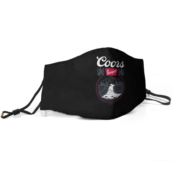 

women men face mask dust mask muffle coors light beer since 1873 printed with adjustable ear hookbud light blue, Silver