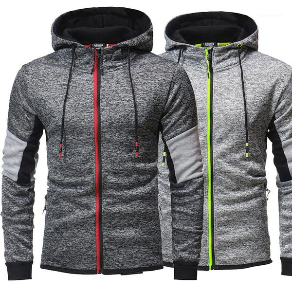 

zipper свободный свободный кардиган mens конструктора толстовки 2colors размер m 3xl лоскутная с капюшоном осень мужские дизайнерские толсто, Black