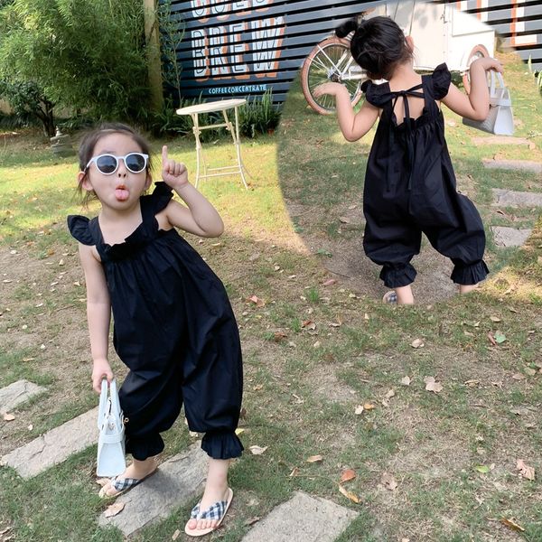 

sweet and sour new girls body pants pants ' baby jumpsuit imitation tencel back straps jumpsuit 2098 baby style, Blue