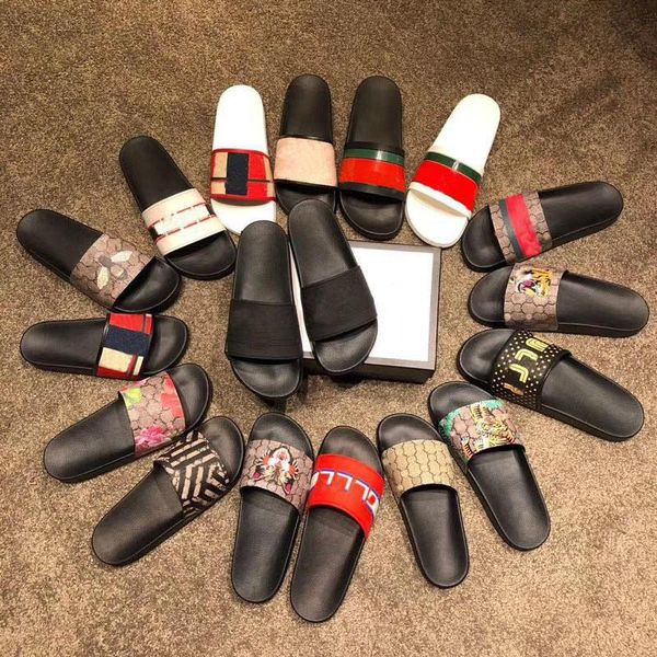 

luxury men women sandals designer shoes slippers pearl snake print luxury slide summer wide flat sandals slipper size 36-45, Black;grey