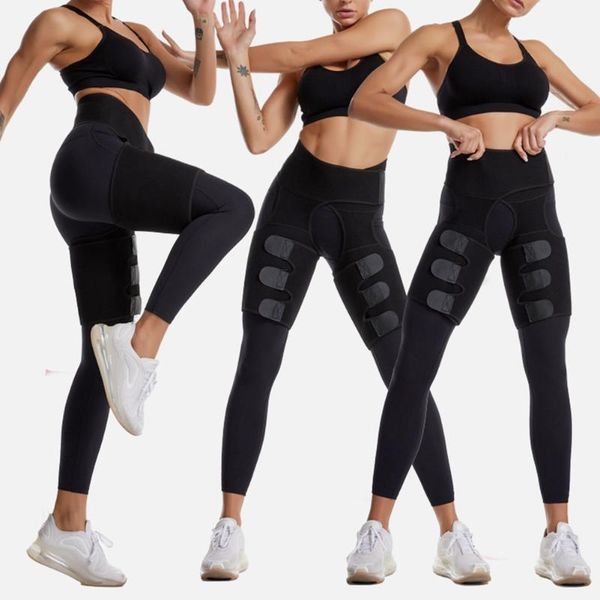 

slimming belt burning heat push up waist trainer women thigh trimmer leg shapers body shaper waist cincher corset, Black;gray