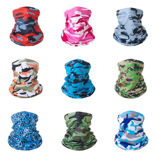 

new ice fishing scarf camouflage magic scarf face neck gaiter uv protection dustproof hiking cycling bandana face mask#954#287, Black