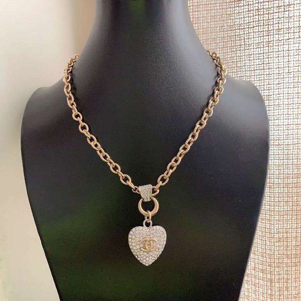 

xiaoxiangfeng new full diamond love necklace, all-match temperament, classic women's jewelry, fashion high quality, Silver