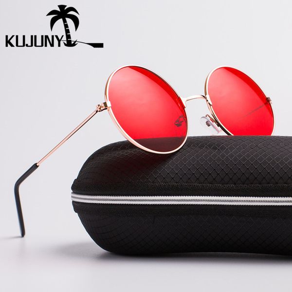 

sunglasses kujuny vintage round mirror women original design sun glasses fashion candy eyeglasses female oculos, White;black