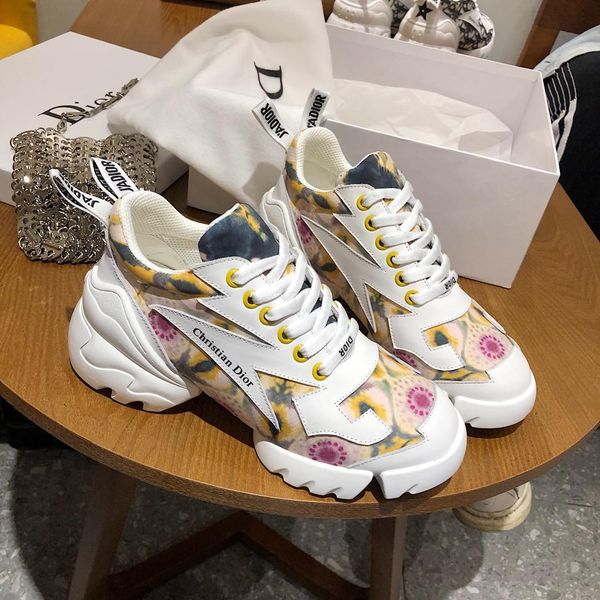 

new28 luxury ladies casual shoes trend personality sports shoes fashion thick bottom old shoes original box packaging fast delivery, Black