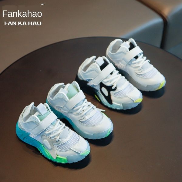 

starting sports from 39 yuan boys' sports children's mesh casual shoes girls' fashion daddy shoes fashion, Black