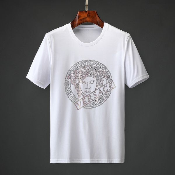 

2020 mens summer new fashion sports t-shirt o-neck short sleeve mens design embroidered cotton t-shirt men a36, Gray