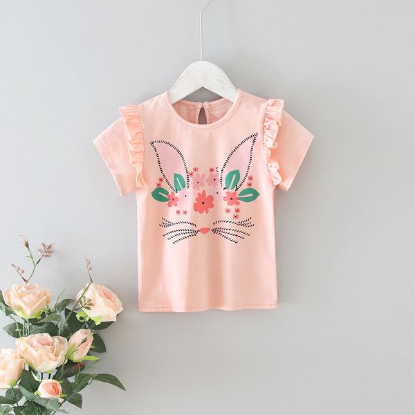 

gqxvq clothing new 2020 wear cute flower rabbit printed t-shirt t26 clothing new 2020 lace wearchildren's children's lace cute flo, Blue