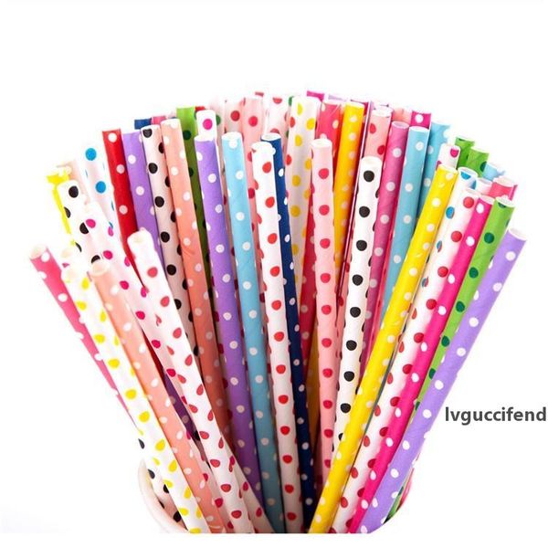 

dot retro paper straws disposable straws paper drink biodegradable paper straws wholesale 25 pcs a lot