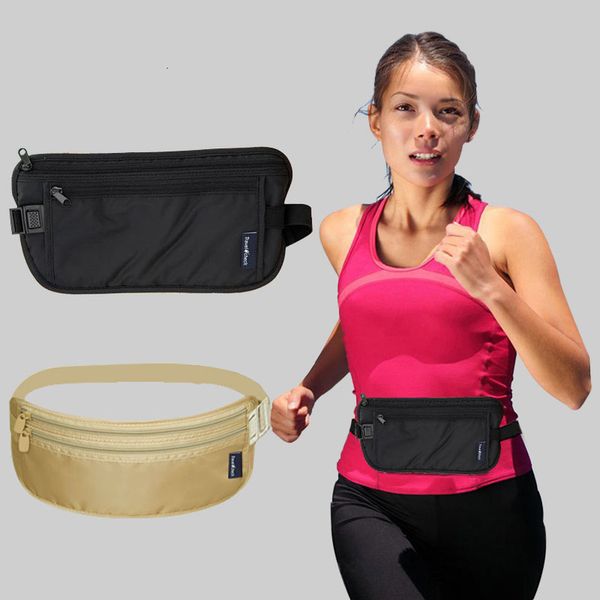 

waist bag slim waist pack anti-theft passport cover card holder belt bag women men tickets travel pouch waterproof
