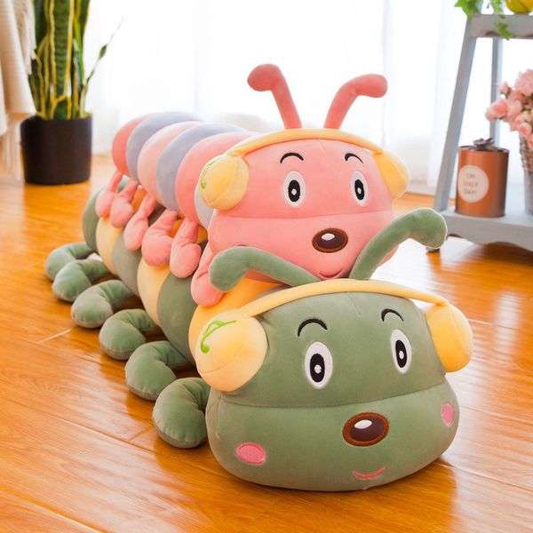 

new headphone caterpillar doll plush toys pillow girl's birthday gift super soft and have two colors are available t200731